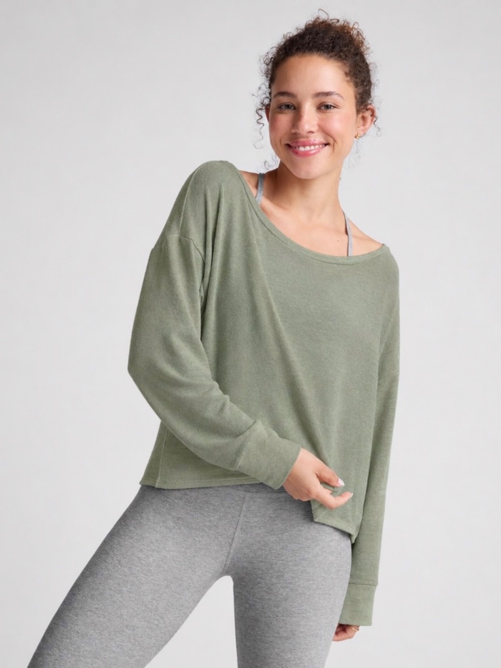 Beyond Yoga | Like New | Ultra Soft | Let Loose Pullover | Size XL | Sage Green